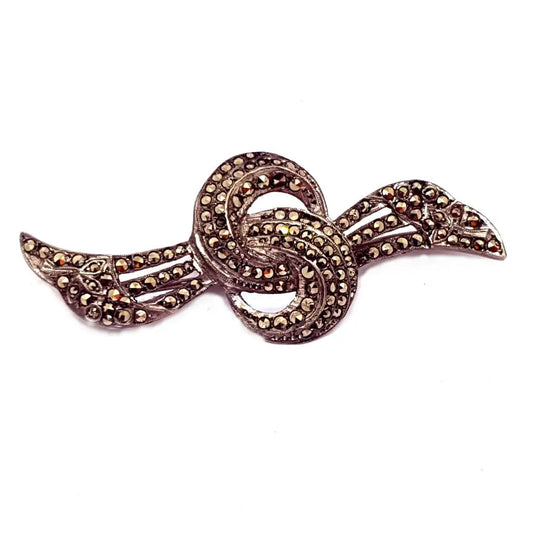 Broche de Plata Marcasiltes pin vintage modernista regalos para mujer