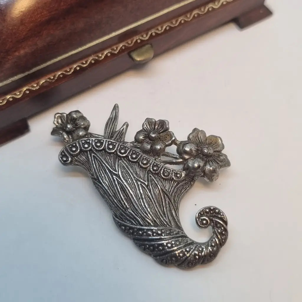 Broche vintage broche de flor diseño original. Años 80. Pin. Joyería