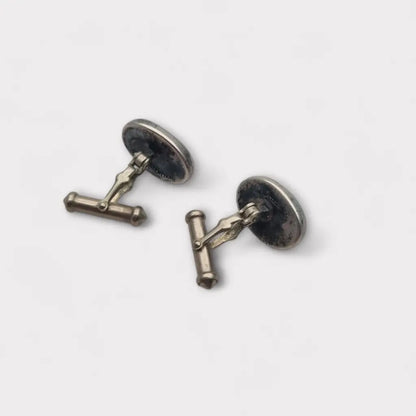 Gemelos Vintage de plata y turquesa regalos elegantes atemporales.