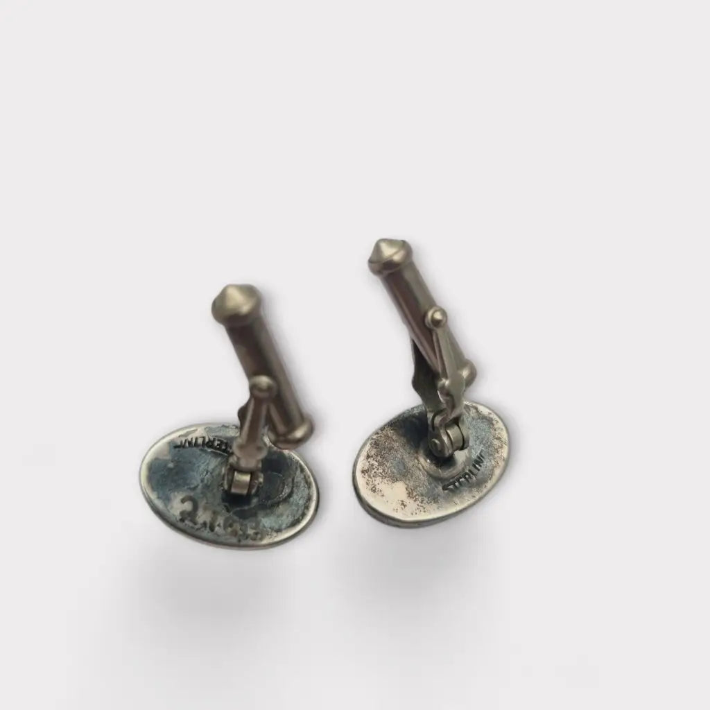 Gemelos Vintage de plata y turquesa regalos elegantes atemporales.