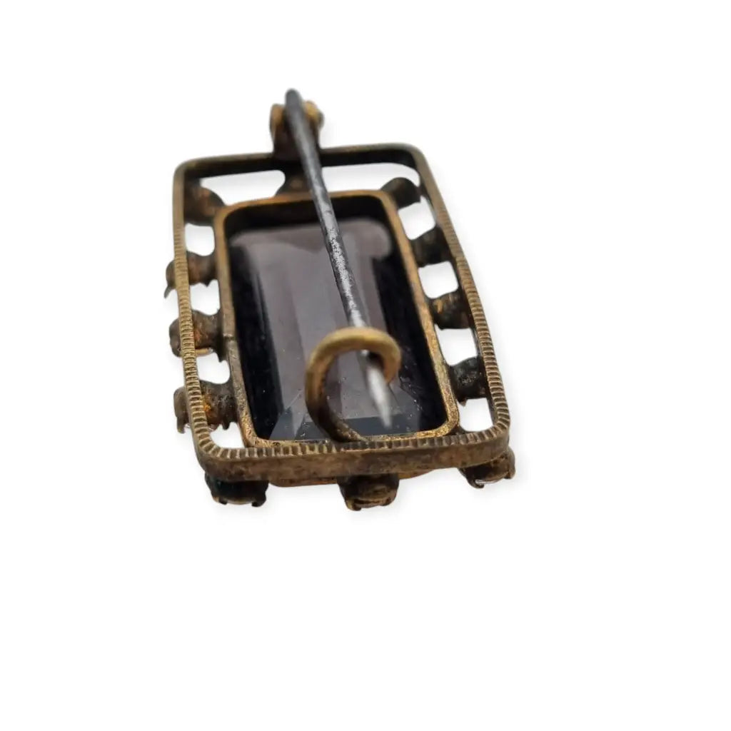 Broche victoriano rectangular de pedrería para mujer regalo coleccionable