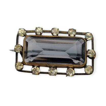 Broche victoriano rectangular de pedrería para mujer regalo coleccionable