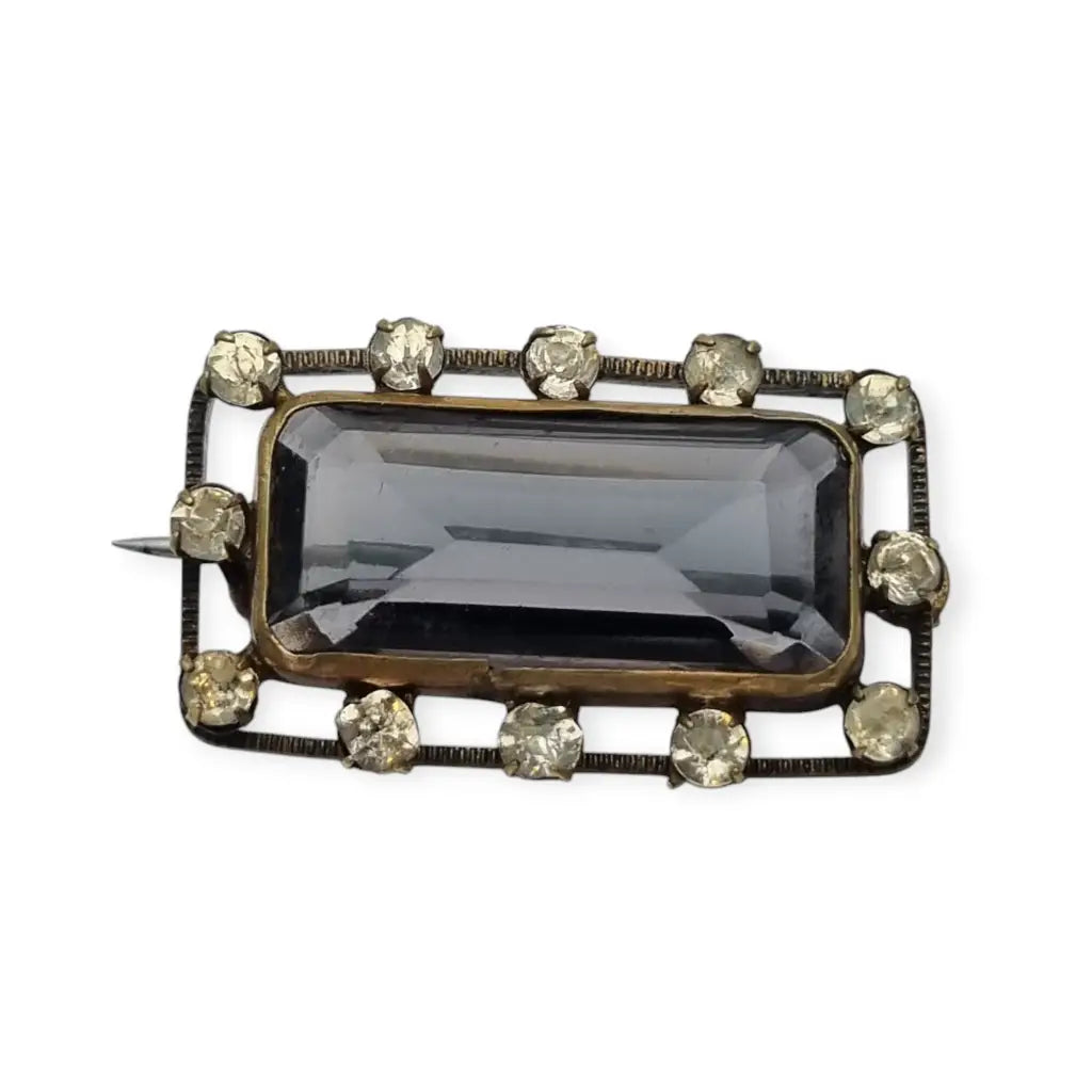 Broche victoriano rectangular de pedrería para mujer regalo coleccionable