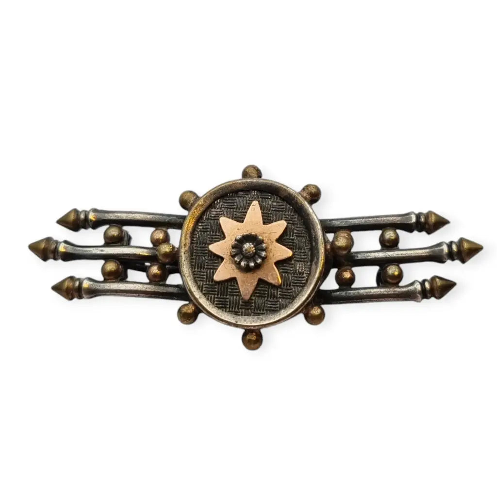 Broche victoriano de estrella 8 puntas circa 1900 regalos