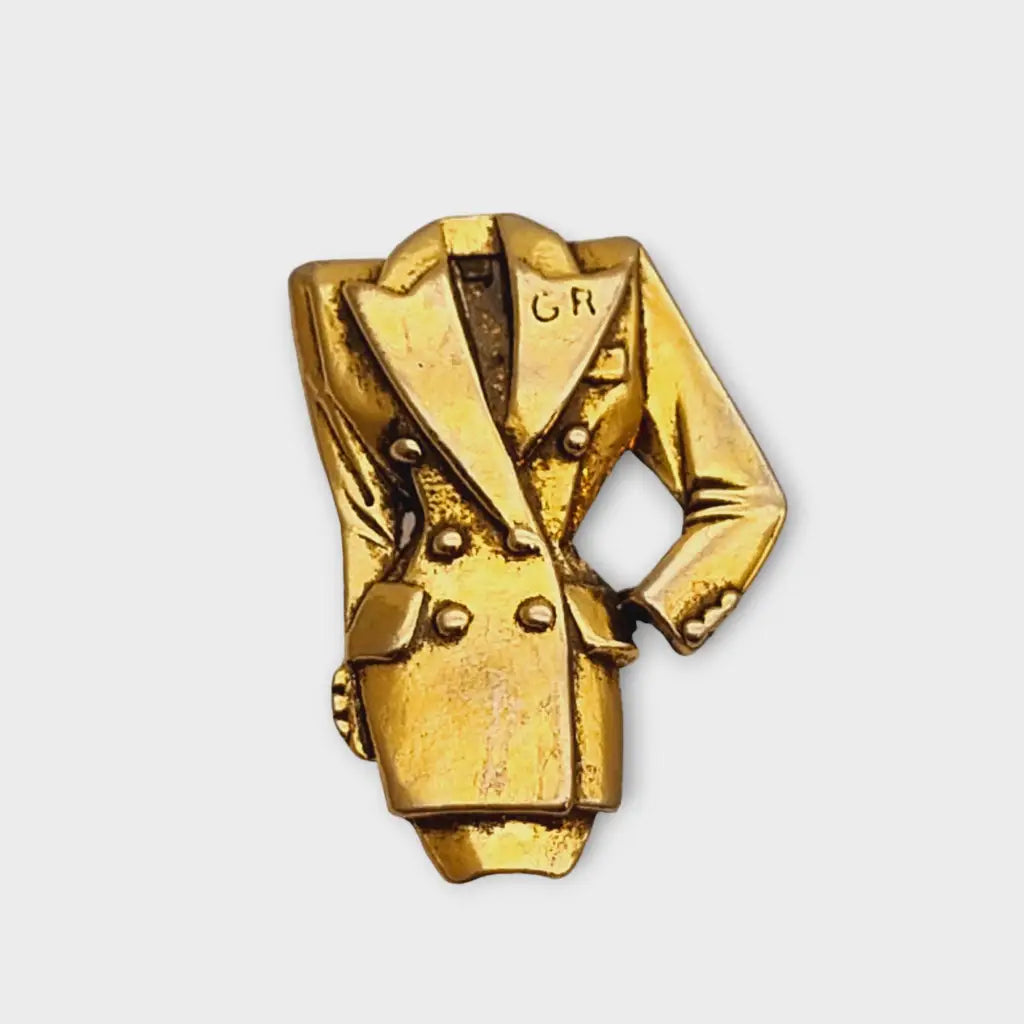 Broches de oro vintage Georges Rech ropa moda parisina lujo joyería
