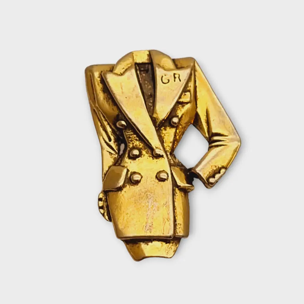 Broches de oro vintage Georges Rech ropa moda parisina lujo joyería