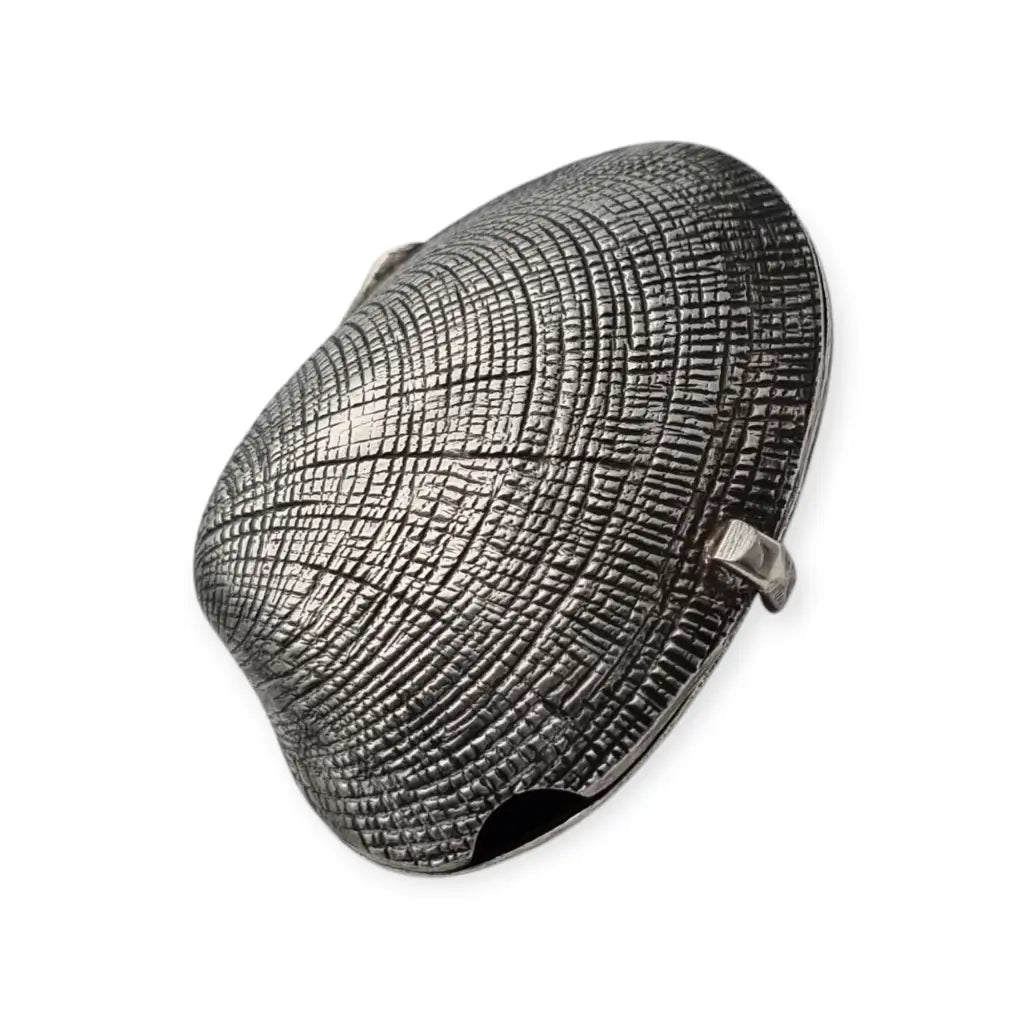 Caja antigua en forma de almeja plata 800 pieza colección siglo XX.