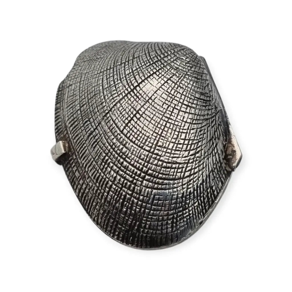 Caja antigua en forma de almeja plata 800 pieza colección siglo XX.