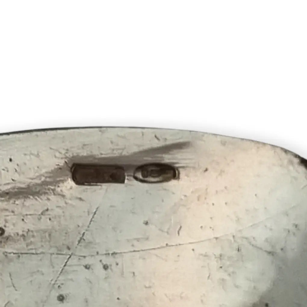 Caja antigua en forma de almeja plata 800 pieza colección siglo XX.