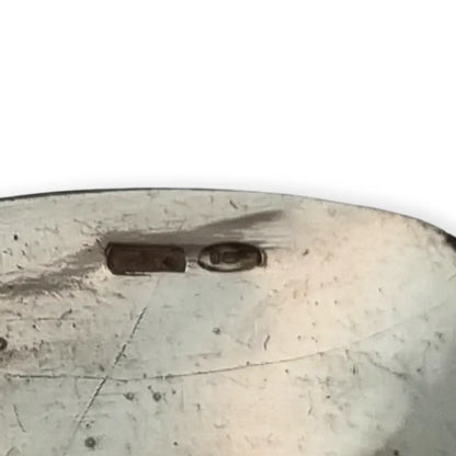 Caja antigua en forma de almeja plata 800 pieza colección siglo XX.