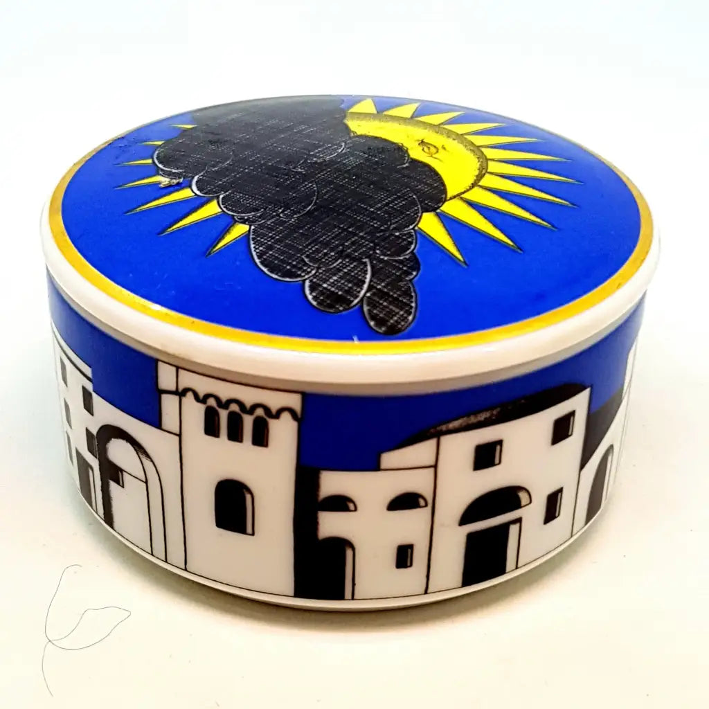 Caja de porcelana Rosenthal Fornasetti. La sole di Capri. Alemania. Piero