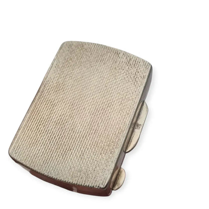 Caja italiana de plata 800 con decoración guilloché estilo clásico años 80-90.