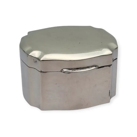 Caja en plata 800 con forma octogonal marcada “SERRA ROMA” diseño elegante