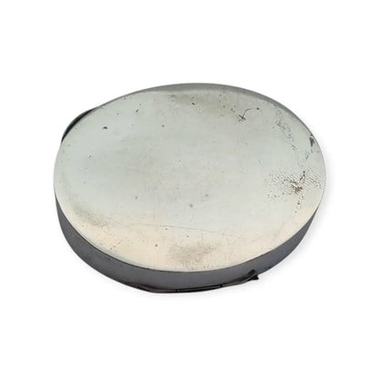 Caja vintage de plata 800 con tapa esmaltada floral calada joyero ovalado