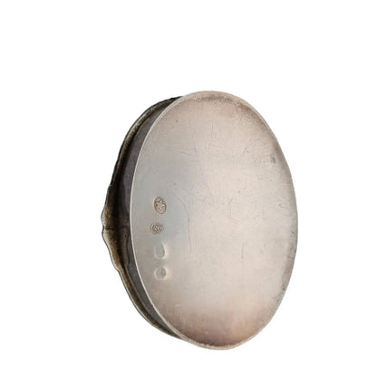 Caja vintage de plata alto relieve taberna circa 1960. Platería española.