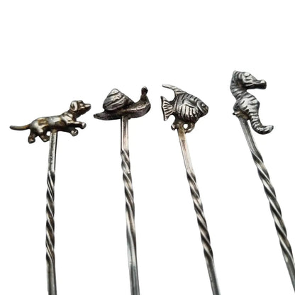 Palillos Silver Animal Topper Vajilla de Plata Ley Regalos Coleccionista