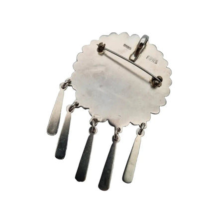 Vintage Made in Mexico colgante con multipiedras Plata 925 broche de plata