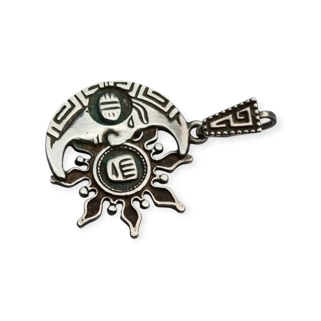 Colgante mexicano de sol y luna en plata maya 925 modelo MM-229 TASMAN