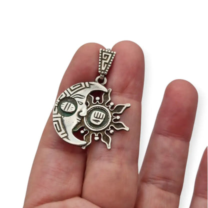 Colgante mexicano de sol y luna en plata maya 925 modelo MM-229 TASMAN