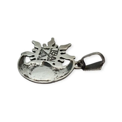 Colgante mexicano de sol y luna en plata maya 925 modelo MM-229 TASMAN