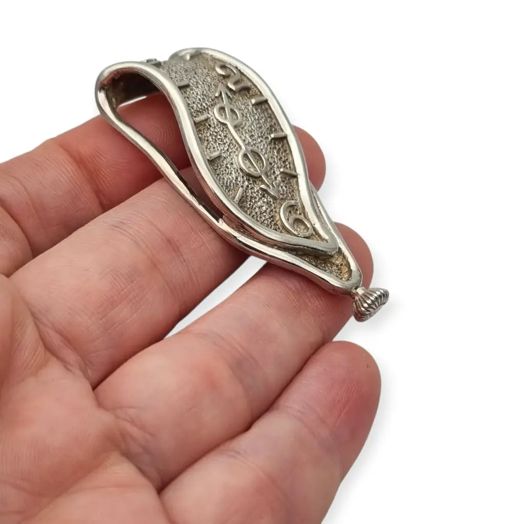 Colgante de plata 925 Haniotis Grecia inspirado en reloj Dalí “La