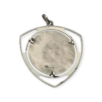 Colgante Victoria de plata 800 joyeria italiana vintage estilo modernista.