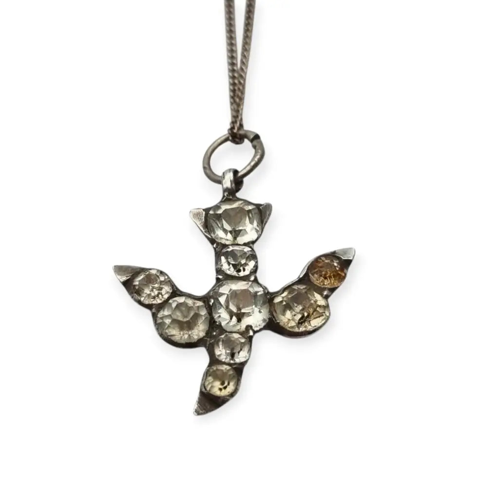 Colgante victoriano de plata del Espíritu Santo paloma blanca Circa XIX regalo