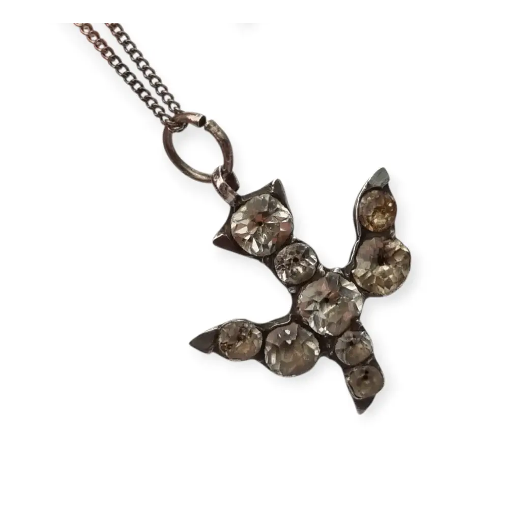 Colgante victoriano de plata del Espíritu Santo paloma blanca Circa XIX regalo