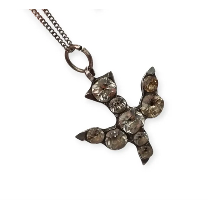 Colgante victoriano de plata del Espíritu Santo paloma blanca Circa XIX regalo