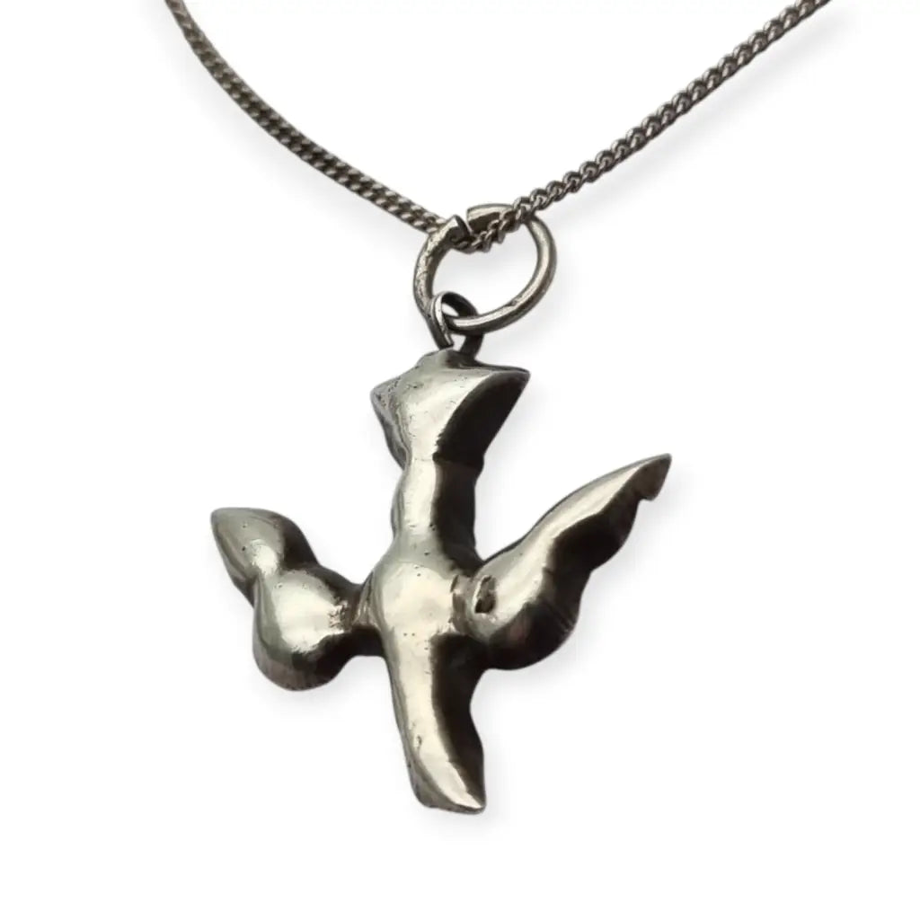 Colgante victoriano de plata del Espíritu Santo paloma blanca Circa XIX regalo