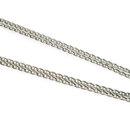 Colgante vintage de ancla plata con cadena estilo náutico circa 1970-80.