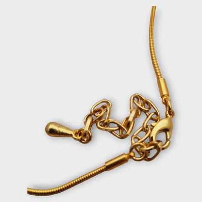 Collar dorado con esmalte y pedrería para mujer gargantilla en tonos marrones