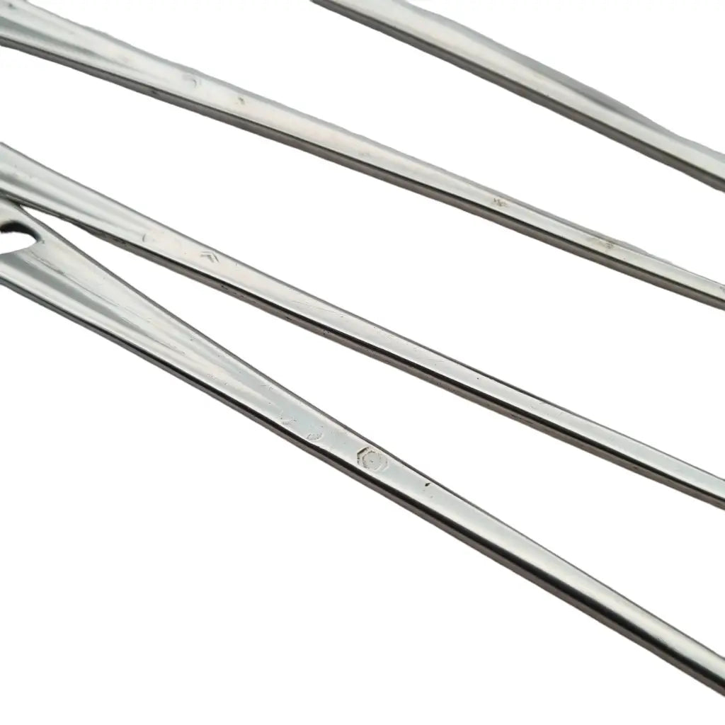 Silver Food & Canapé Sticks con porta palillos de plata cubiertos art deco