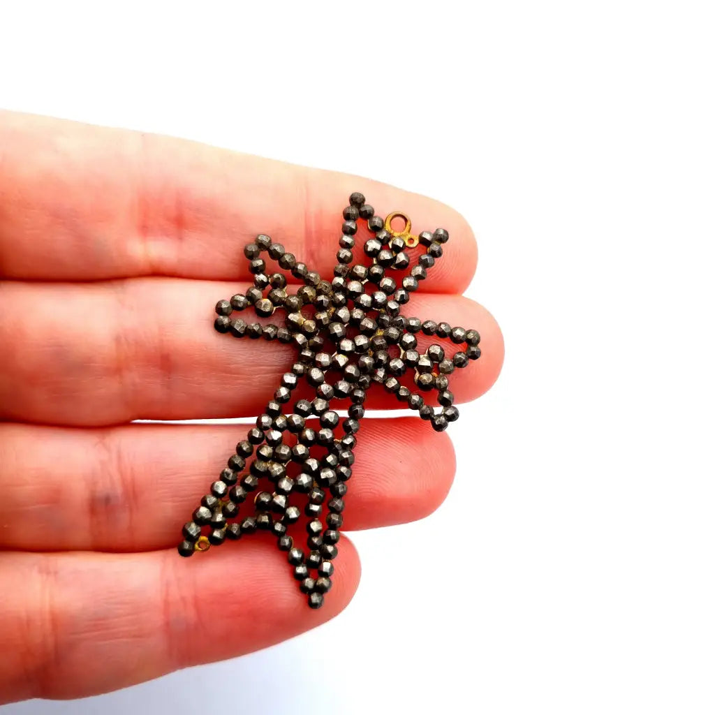 Cruz georgiana colgante de cruz antigua joyería acero