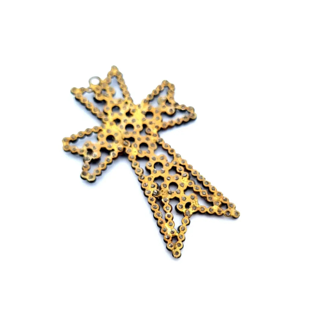 Cruz georgiana colgante de cruz antigua joyería acero
