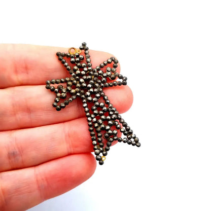 Cruz georgiana colgante de cruz antigua joyería acero