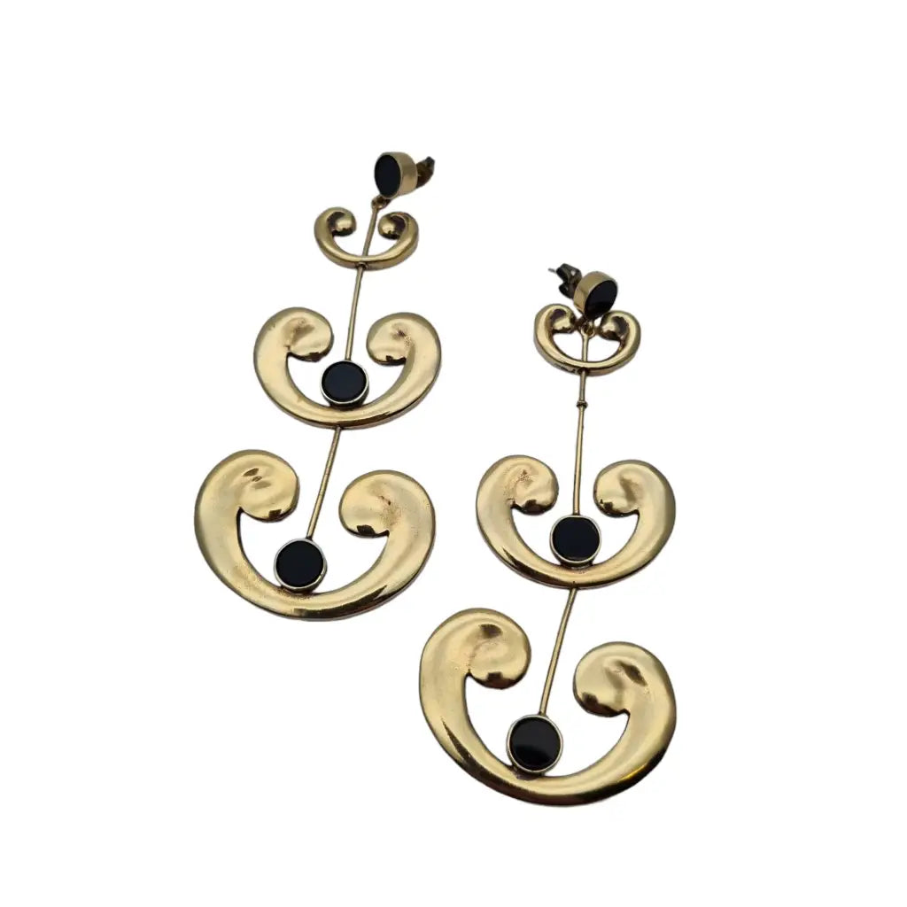 Pendientes vintage de lágrima demasiado grandes joyas doradas pendientes