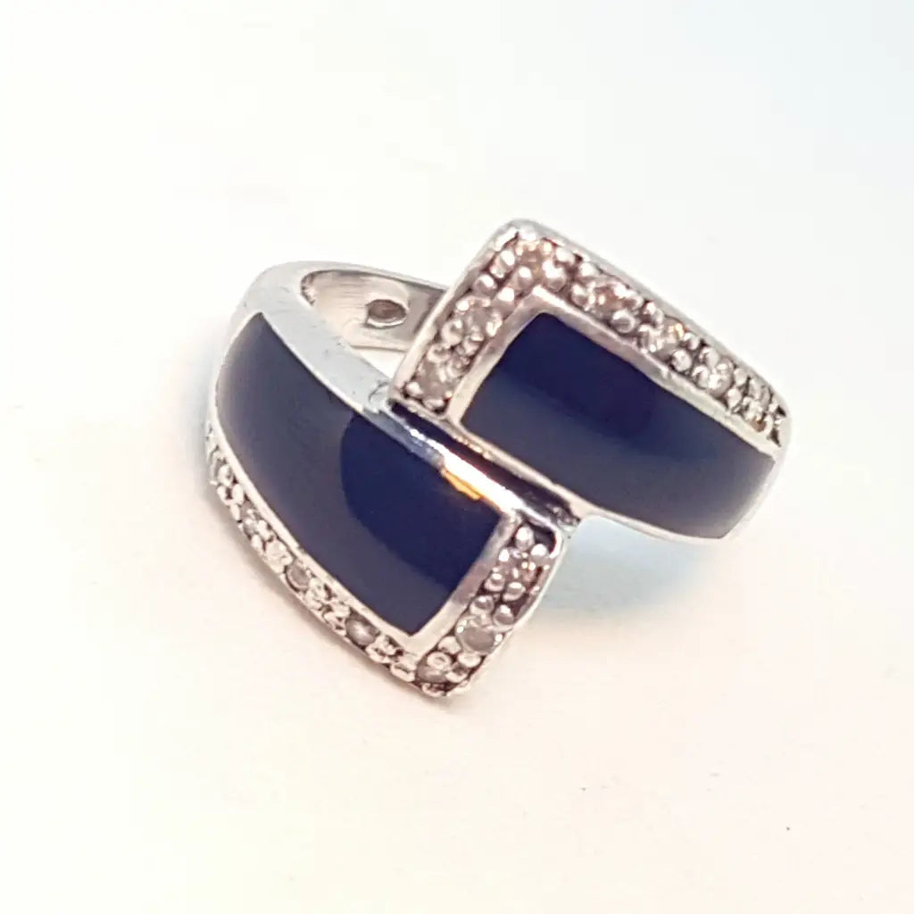 Anillo vintage mujer onix anillo negro plata de ley regalos originales