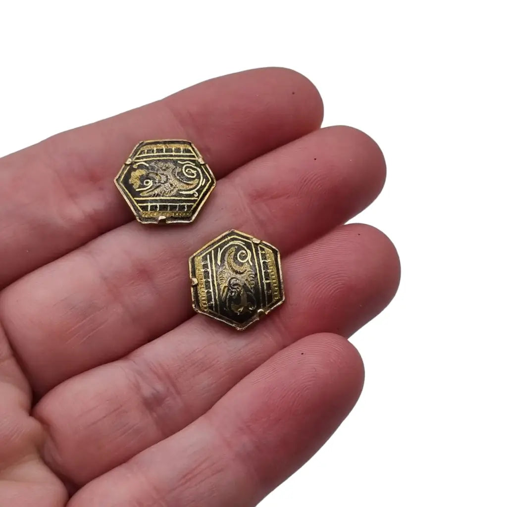 Oro toledano gemelos damasquinados complementos vintage Regalos