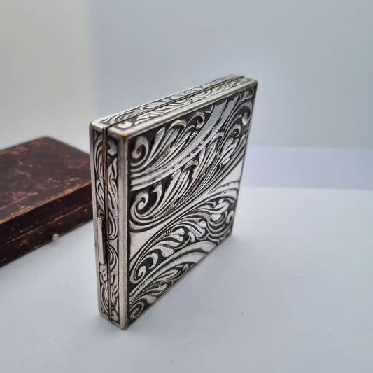 Estuche Vintage Evans tono plateado Art Nouveau para Mujer Cajas