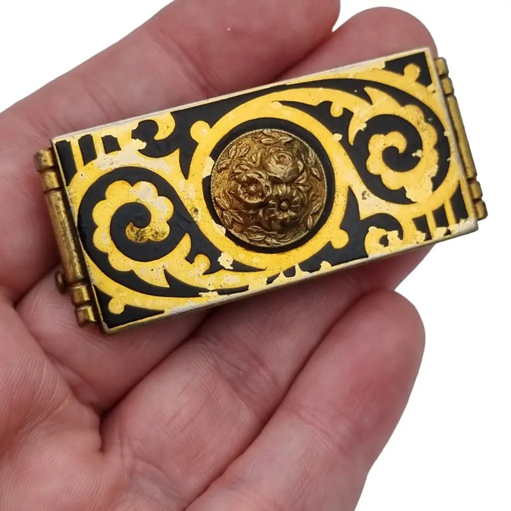 Fabon Fse Paris 725 Deposé Broches vintage art deco para mujer broche negro