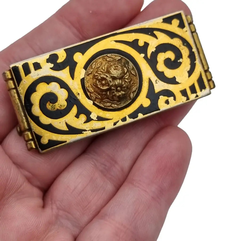 Fabon Fse Paris 725 Deposé Broches vintage art deco para mujer broche negro