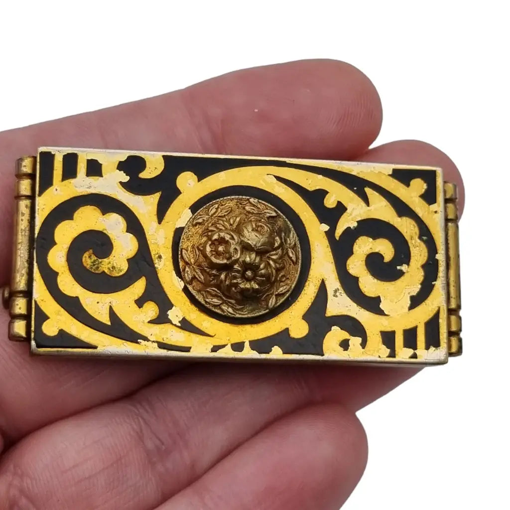 Fabon Fse Paris 725 Deposé Broches vintage art deco para mujer broche negro