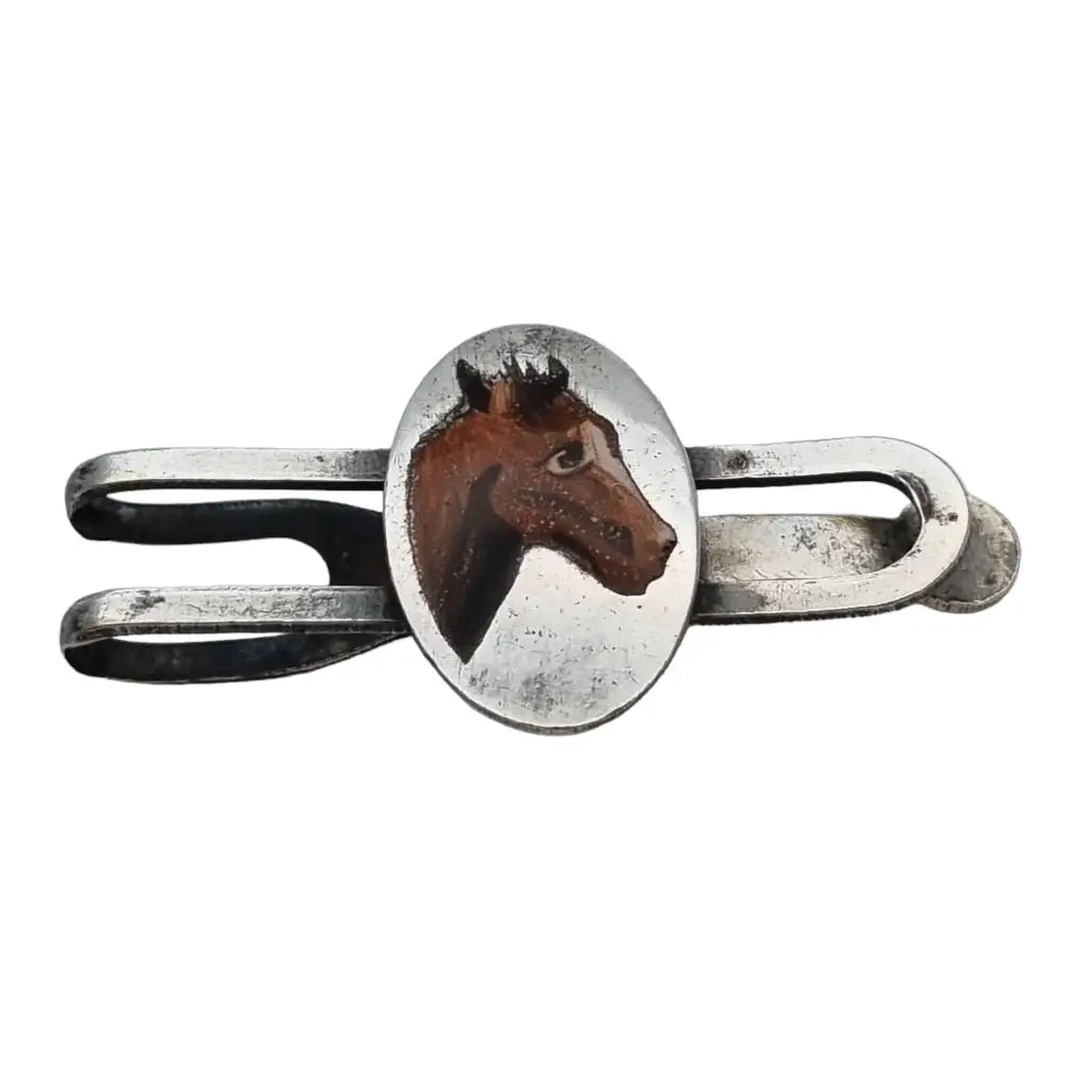 Conjunto de dos clips corbata caballo joyería para hombres clip