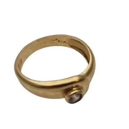 Solitario vintage de oro 18k y anillo topacio regalos boda Circa 1960