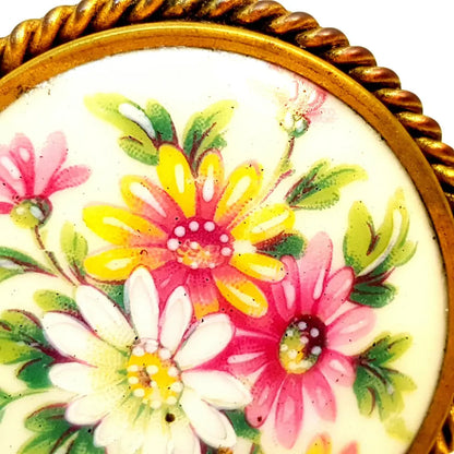 Broche Vintage/Broche de Limoges/Broche Francés. porcelana Limoges.