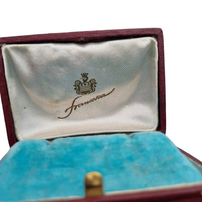 Pendientes belle epoque dorados con estuche original joyería antigua y vintage.