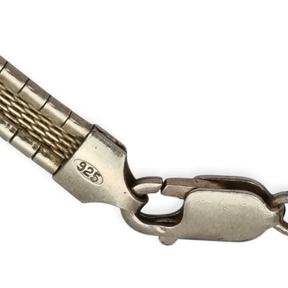 Gargantilla Vintage plata 925 con colgante triangular y piedra azul Collar