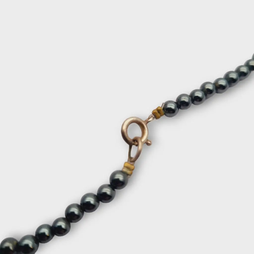 Gargantillas retro con cuentas brillantes grises y blancas para mujer