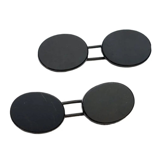 Gemelos vintage para hombre Art deco negros doble botón gemelos